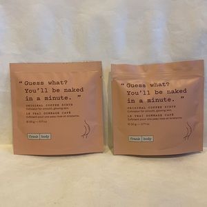 FRANK BODY Original Coffee Scrub 2 Travel Packets 2x0.71oz NIP